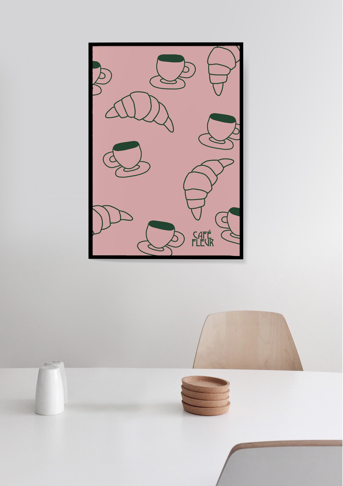 Art Print "Tasse & Croissant" | Fred Nussbaum